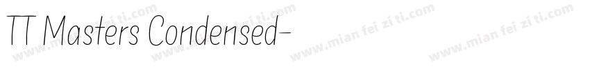 TT Masters Condensed字体转换